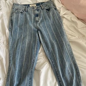 Striped pacsun medium denim mom jeans